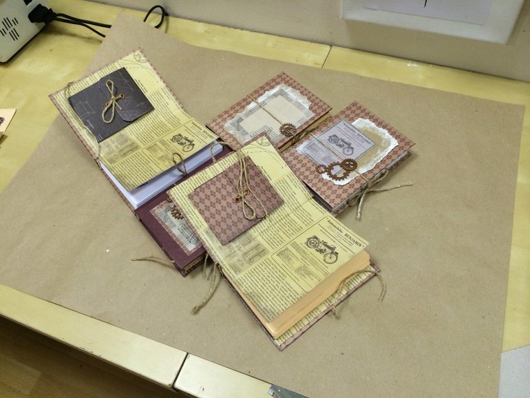 Фотоотчет с МК по мужскому блокноту.