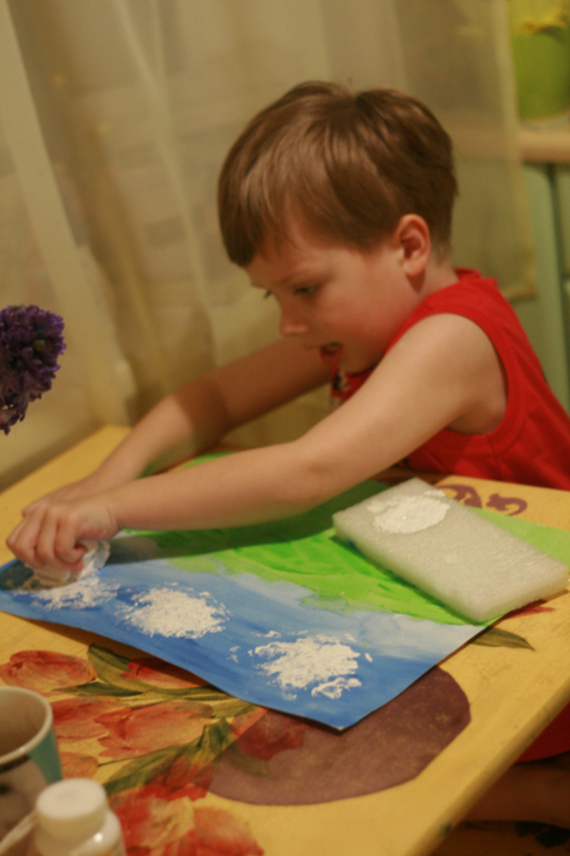 Рисуем мятой бумагой