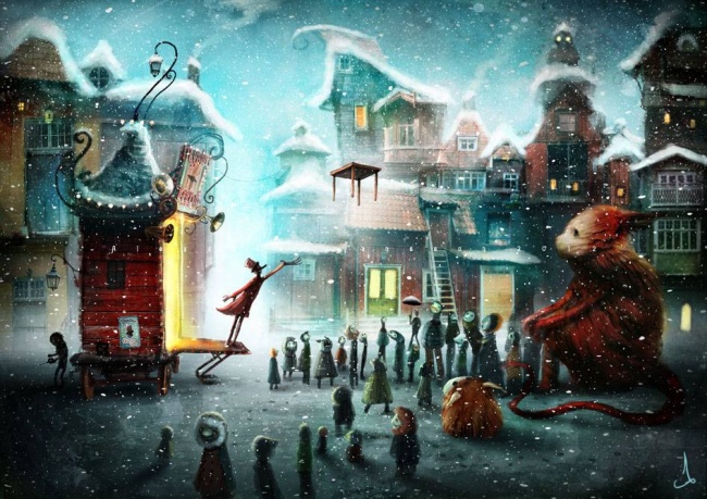 Скандинавские сказки..Как же здорово он рисует..