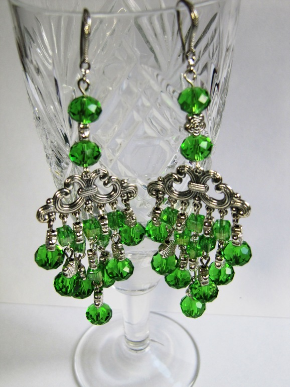 Серьги "Молодо-Зелено"