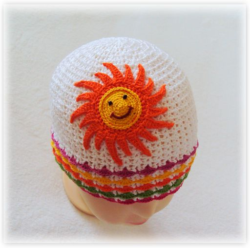 Летняя шапочка "Мамино солнышко"