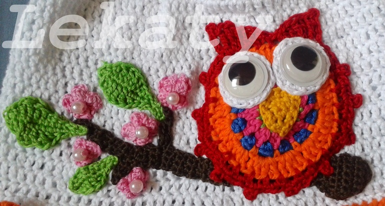 Шапочка для девочки с совушкой