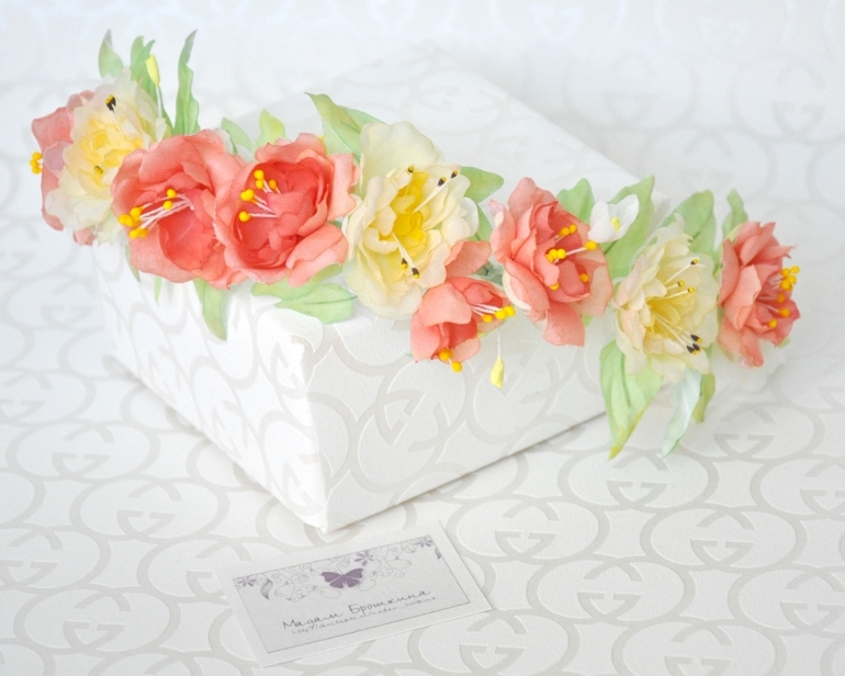 Цветы из шелка..еще парочка работ  и фото невесты