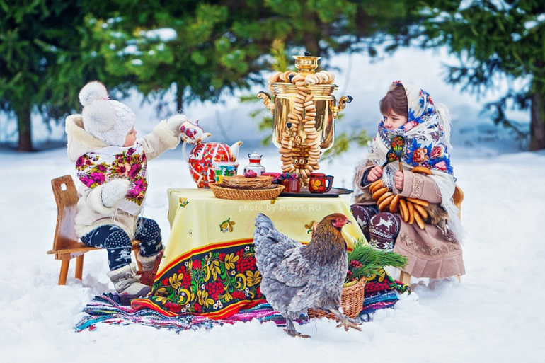 Курочка Ряба,самовар,бараночки:))вторая часть нашей воскресной съёмки:)