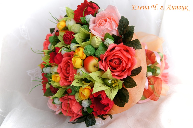 В догонку предыдущему посту летнее ассорти в ручном букете