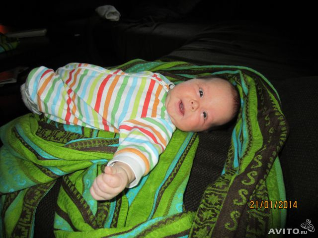 Слинг-шарф Ellevill Tricolor Green 4,7 m size 6