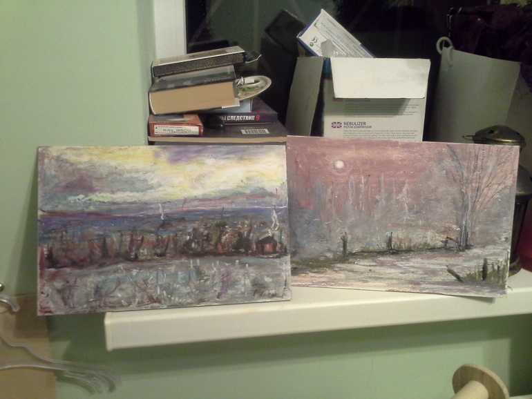 эксперименты с масляной пастелью