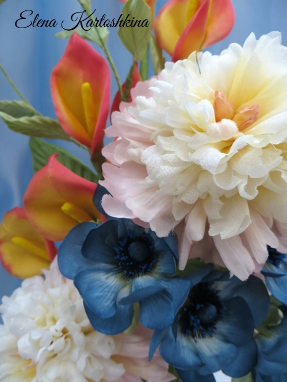 Шелковый интерьерный букет