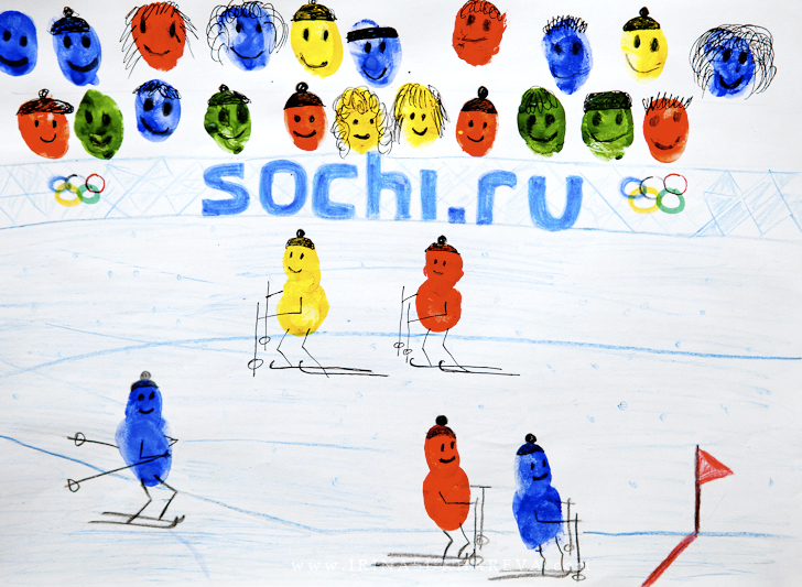 Поделки на спортинвую тему - Олимпиада 2014 на бумаге.