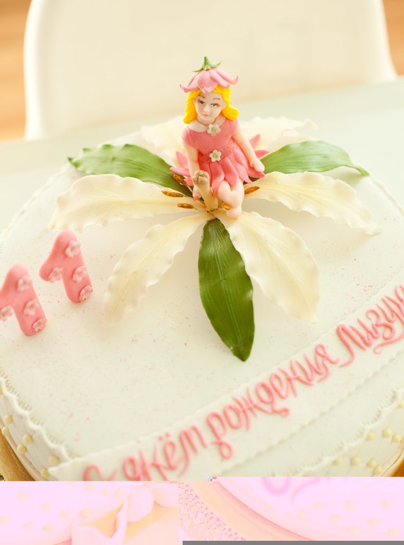 Тортик для девочки с Дюймовочкой