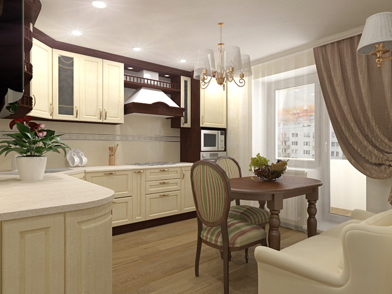 вымученный вариант кухни