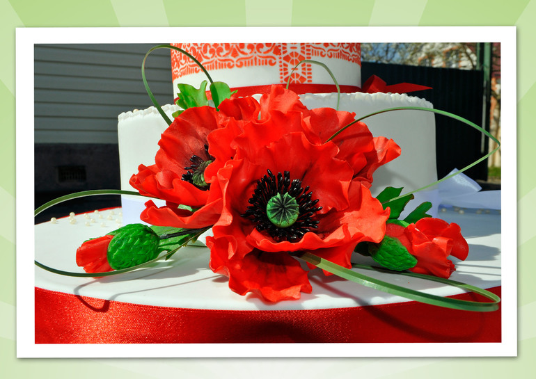 Свадебный с маками!