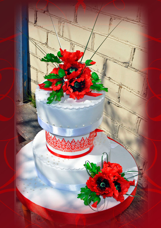 Свадебный с маками!