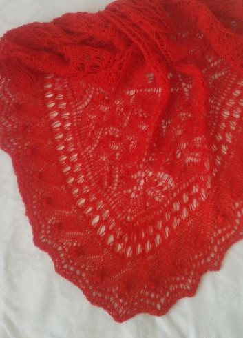 Шаль "Июньская ягода"