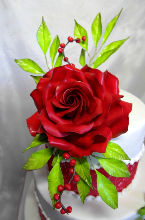 Свадебный с розами)