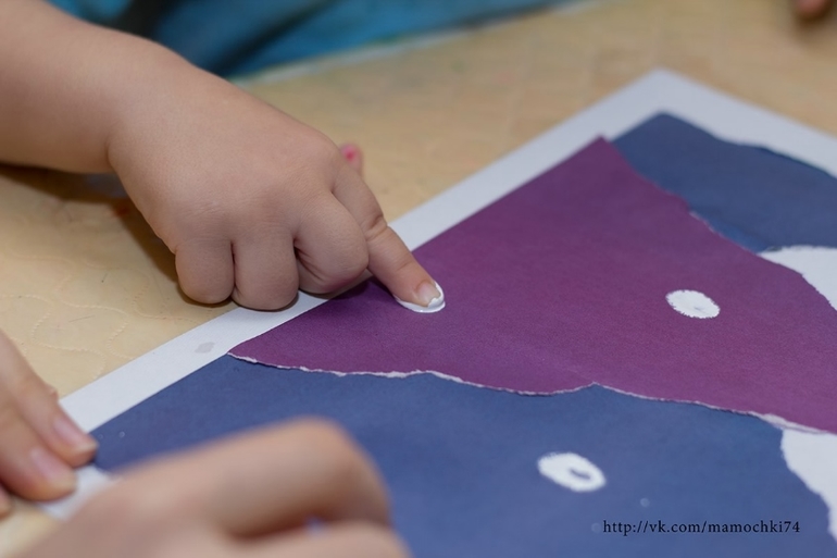 Аппликация "Барашки" (для детей от 1,5 лет)