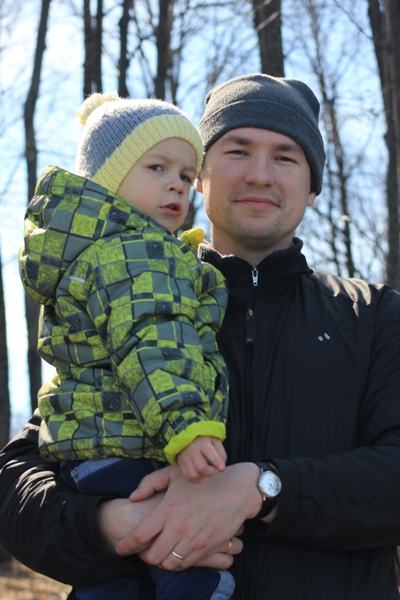 Когда у папы выходной, а на улице хорошая погода)