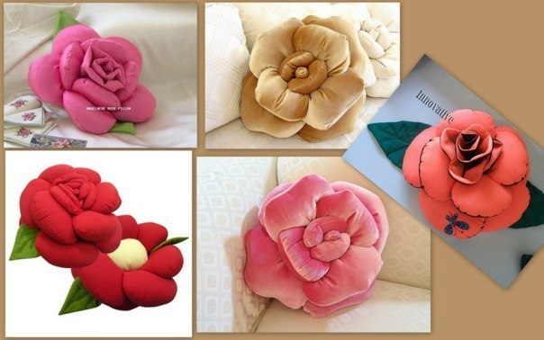 подушка роза