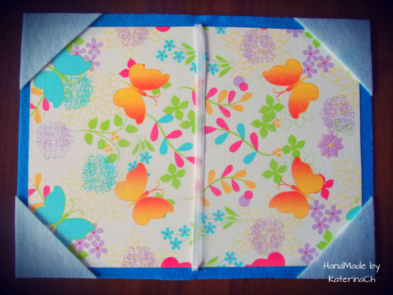 Обложка на Свидетельство о рождении из фетра №1