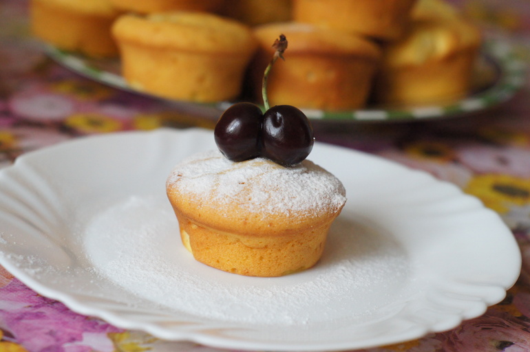 творожно-грушевые кексики