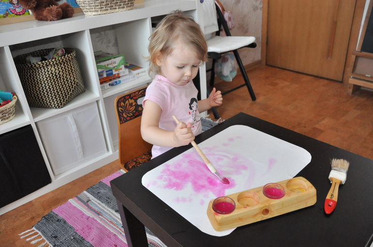 Рисование. Розовый хинакридон.