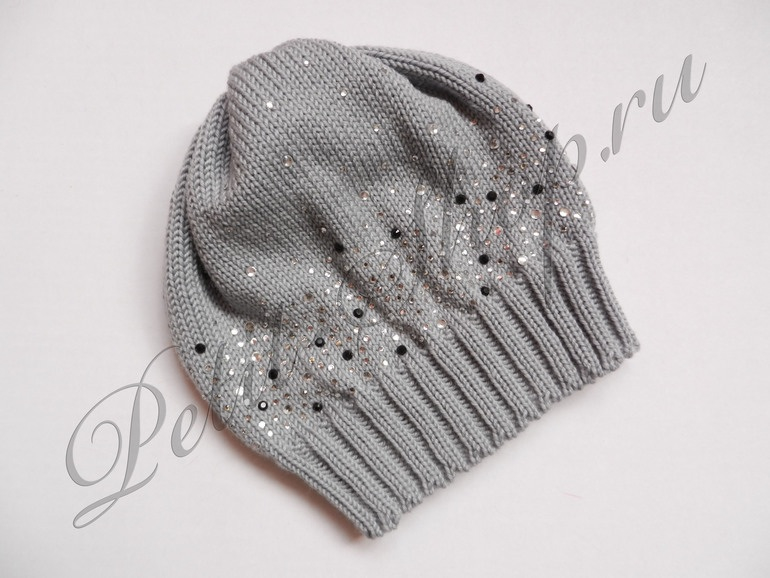 Весенние шапочки для девочки машинной вязки