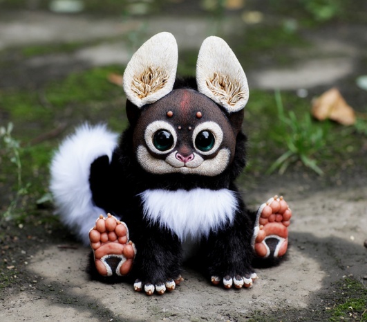 Жутко милые игрушки московской художницы.