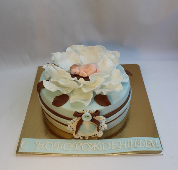 Торт с новорожденным