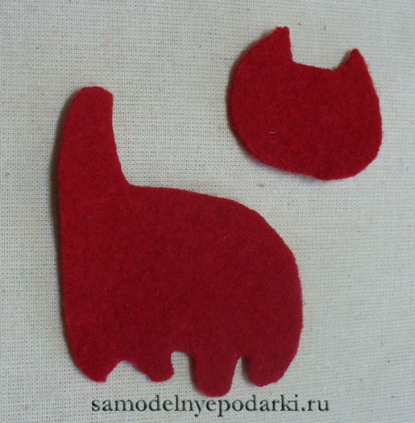Кошки-брошки из ткани