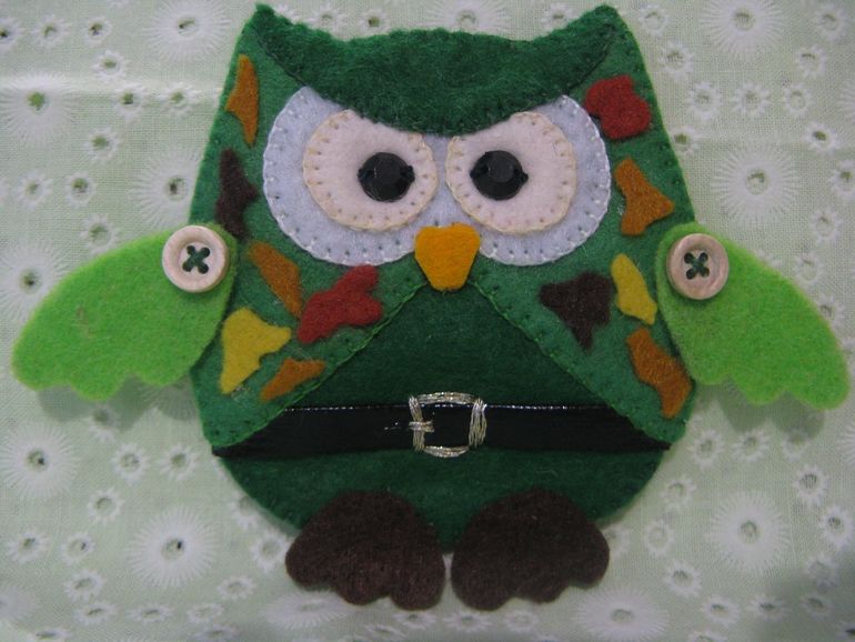 Магнит - Сова в камуфляже.