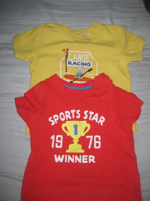 Футболки mothercare на мальчика новые 9-12 месяцев