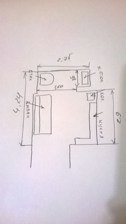 Планировка кухни.