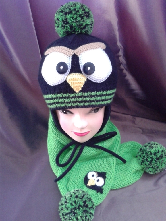 Комплект Ангриков:) зимний и весенний, Яркий,Модный-Салатовый Цвет:)