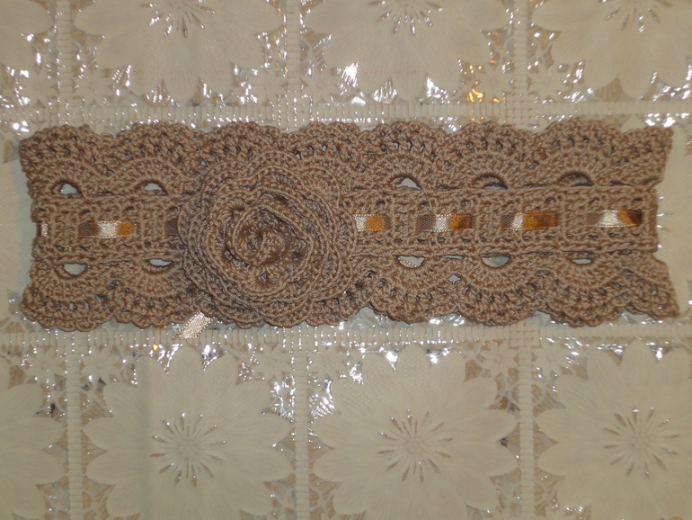 Повязочка и заколочки крючком