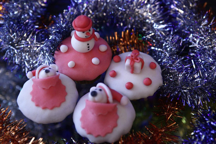 Капкейки на рождество.