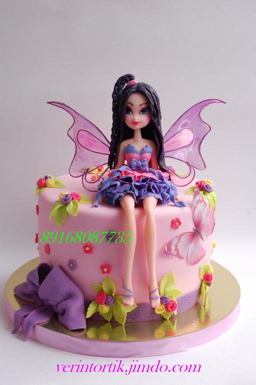 Торт с куклой Винкс Муза.