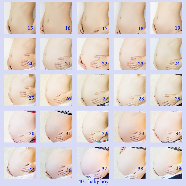 Рост моего животика:)