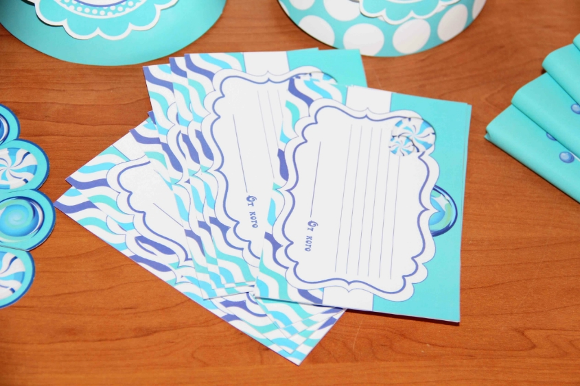 Бирюзовый конфетный набор