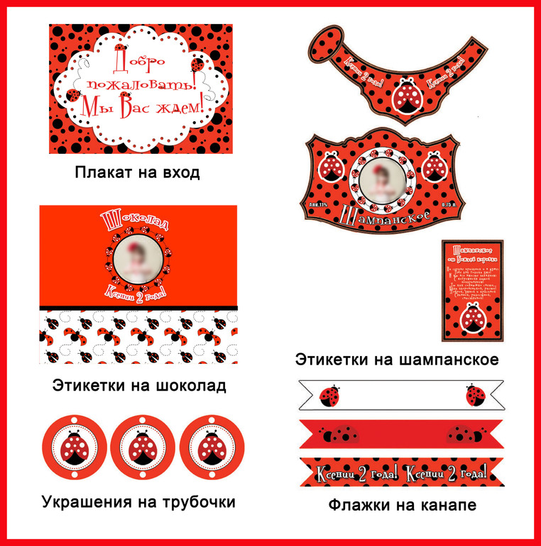 Оформление дня рождения в стиле "Божья коровка"