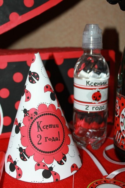 Оформление празника в стиле "божья коровка".