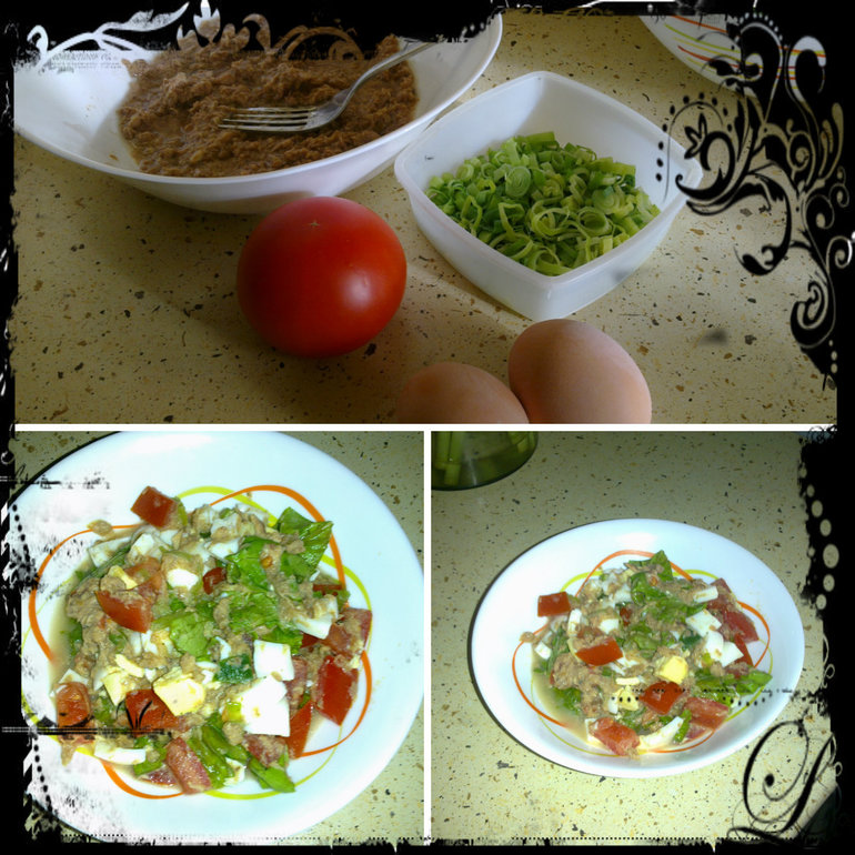 Салат с тунцом с расчетом БЖУ и Ккал)