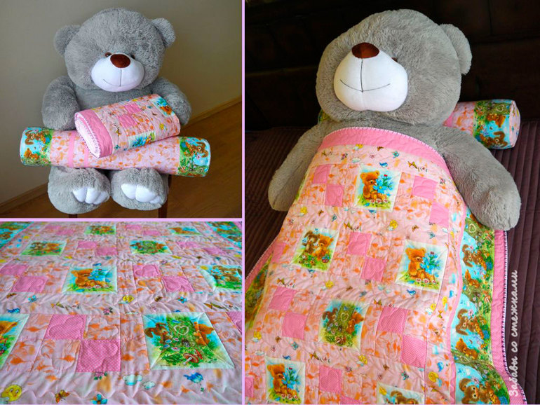 Детское лоскутное одеяло.