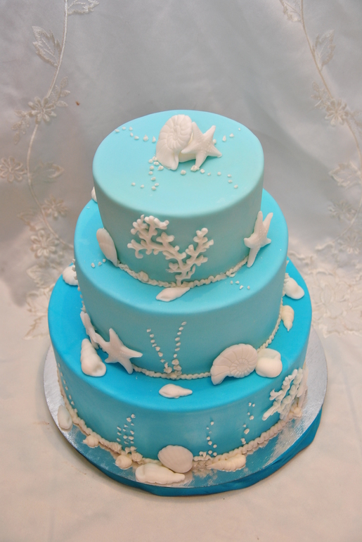 Морской свадебный торт