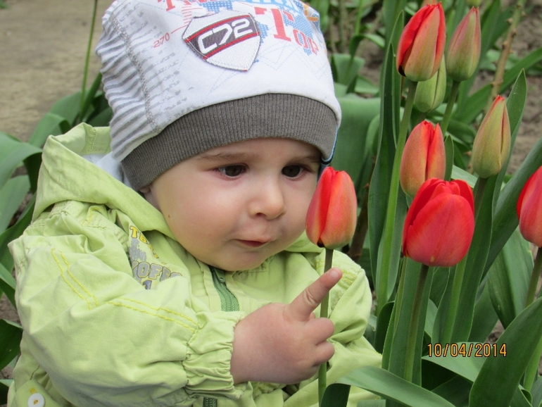 А это Веснаа.а.а.а..а эх Лепота-а-а-а-а Мишаня 7 мес 29 дней