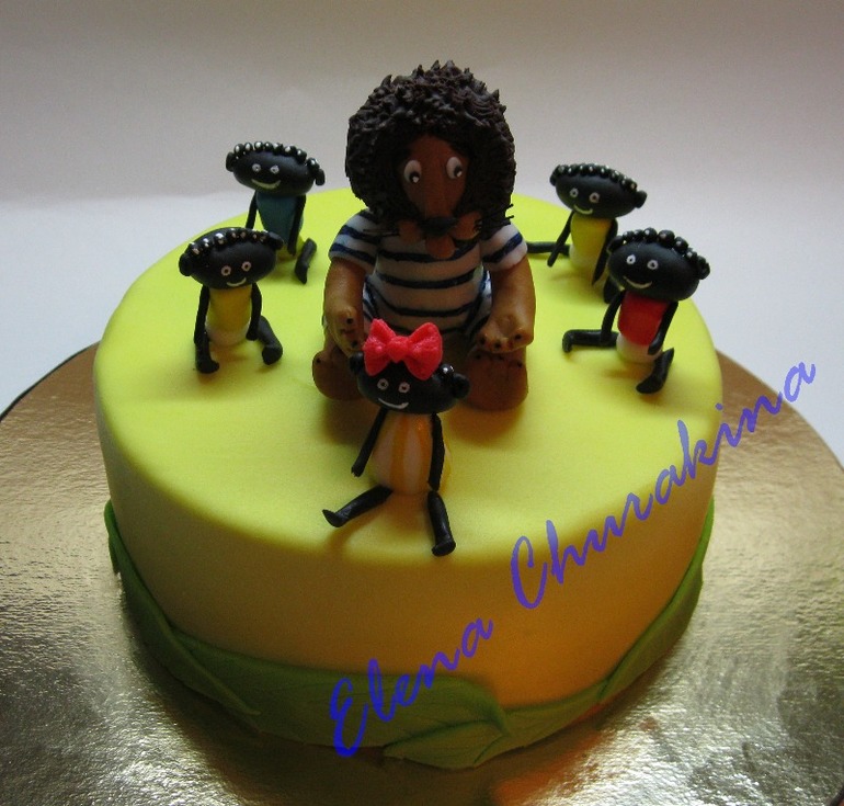 Торт с фигурками Салли и Майка Вазовски, плюс вопрос)))