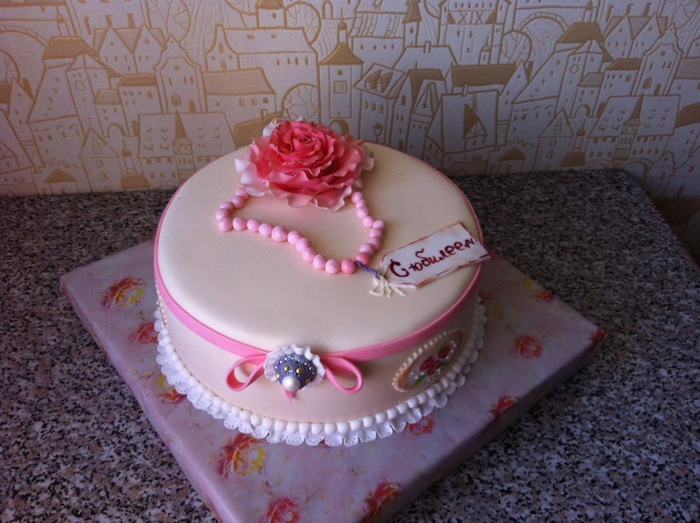 Торт в стиле шебби-шик