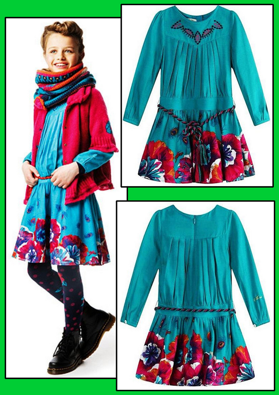 5 425 тг (1 155 руб) Яркое, интересное платье для девочки с цветочным принтом от Fashion Kids Paradise