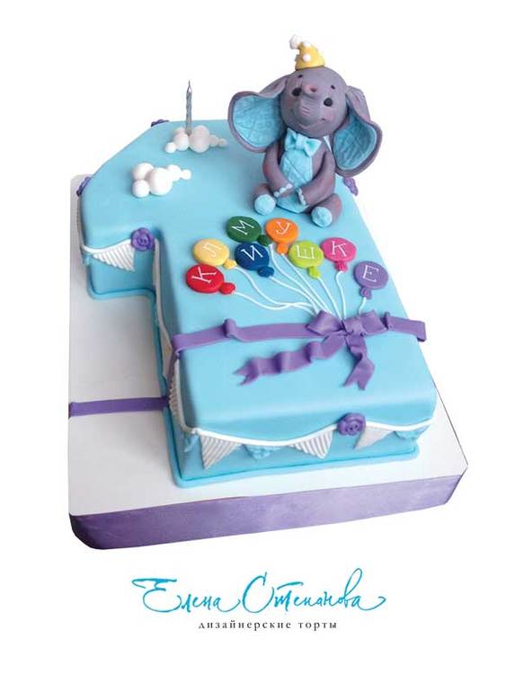 Торт Единичка со слоненком