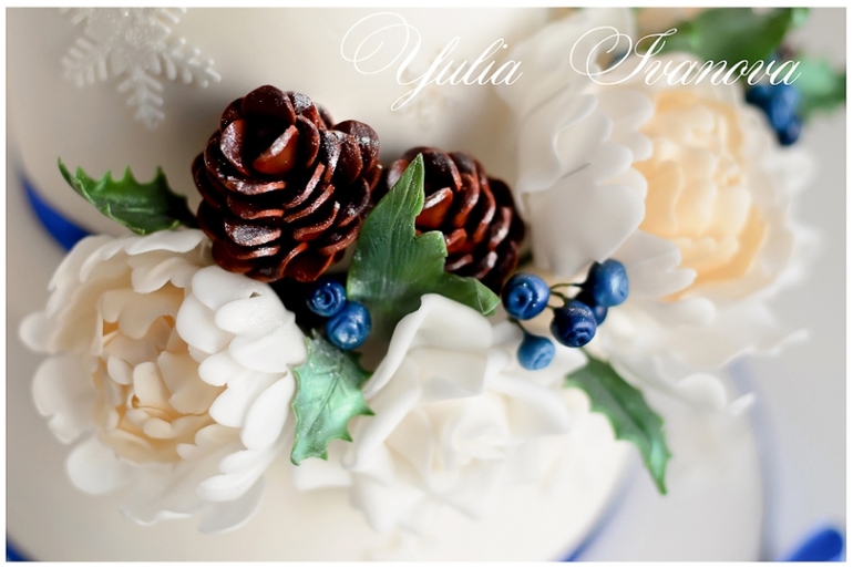 Зимний свадебный торт!