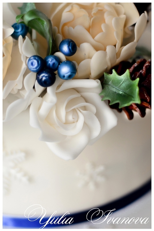 Зимний свадебный торт!